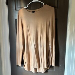 Ann Taylor Camel Long Sleeve Tee
